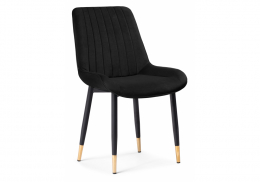 Стул на металлокаркасе Seda-1 black / gold / black (52x60x87)