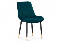 Стул на металлокаркасе Seda-1 green / gold / black (52x60x87)