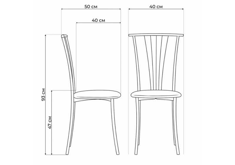Стул на металлокаркасе Grigori белый полимер / светлый мусс (40x50x93)