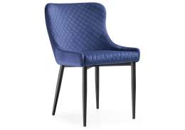Стул на металлокаркасе Teo dark blue / black (53x62x81)