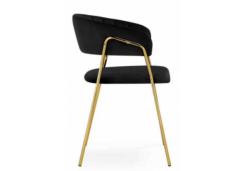 Стул на металлокаркасе Kamelia 1 black / gold (60x52x79)