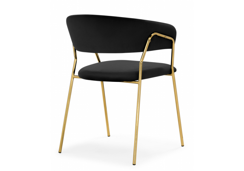 Стул на металлокаркасе Kamelia 1 black / gold (60x52x79)