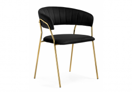 Стул на металлокаркасе Kamelia 1 black / gold (60x52x79)