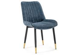 Стул на металлокаркасе Seda 1 blue / black / gold (52x49x86)