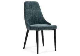 Стул на металлокаркасе Kora sea wave / black (47x57x89)