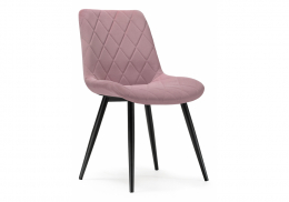 Стул на металлокаркасе Fox black / light purple (50x55x86)