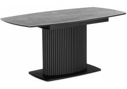 Керамический стол Фестер 160(200)х90 larka grey / черный (90x76)
