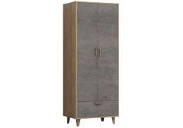 Шкафы Эго Шк-1 на ножках дуб крафт золотой / камень темный (80x51x201,9)