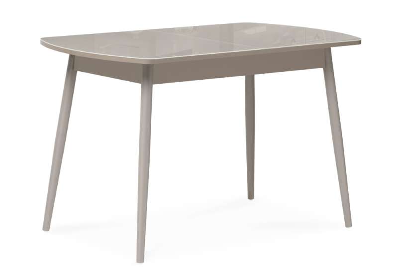 Стол стеклянный Бейкер 120(152)х70х75 латте / капучино (70x75). 