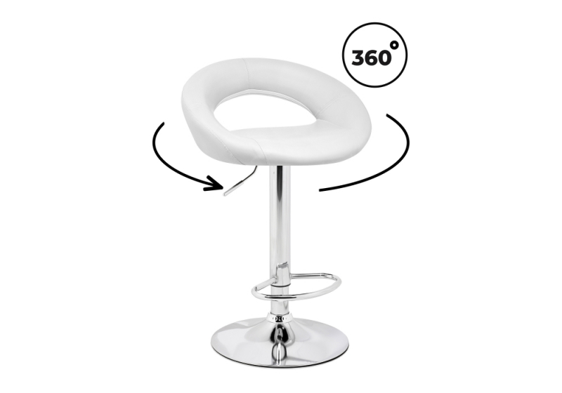 Барный стул Oazis white / chrome (51x50x77). 