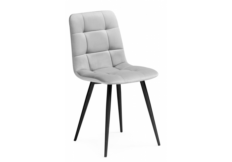 Стул на металлокаркасе Чилли светло-серый / черный (44x52x83). 