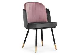 Стул на металлокаркасе Penelopa dark gray / pink / black / gold (54x55x83)