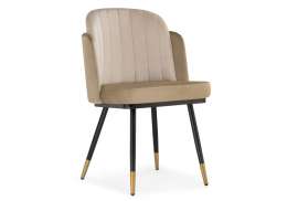 Стул на металлокаркасе Penelopa beige / light beige / black / gold  (54x55x83)