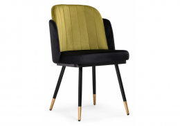 Стул на металлокаркасе Penelopa black / hakki /  black / gold (54x55x83)